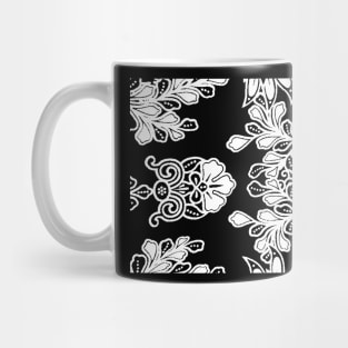 Paisley BALI BATIK Monochrome flowers Mug